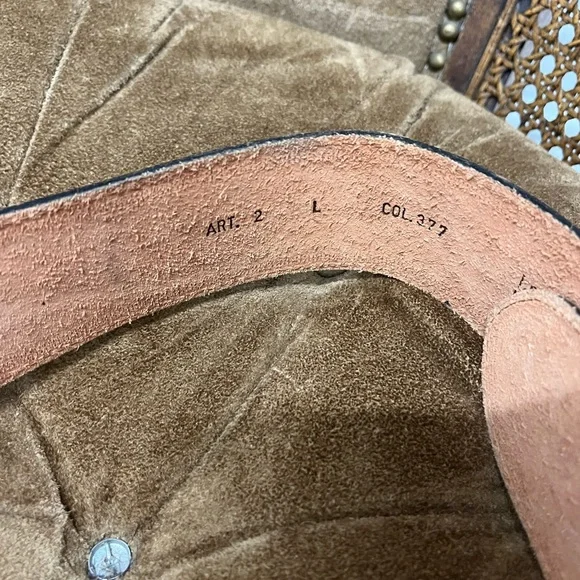 I.Magnin Vtg. Leather Belt Made in Italy 🌵Large - Picture 4 of 10